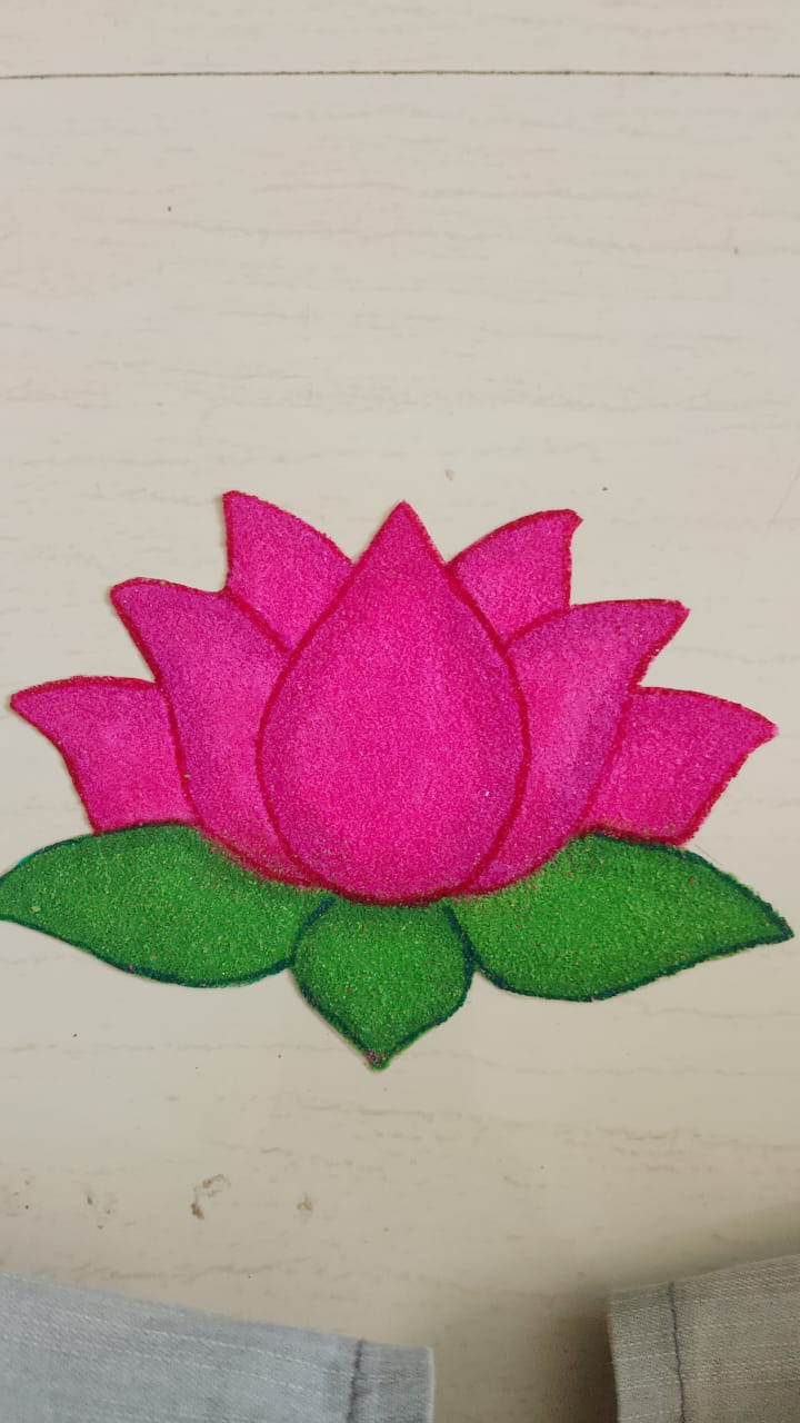 Handmade Ready-to-Use Flower Rangoli